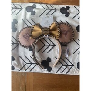 Disney Parks 2023 Wilderness Lodge Mickey Minnie Mouse Goofy Ear Headband - NEW